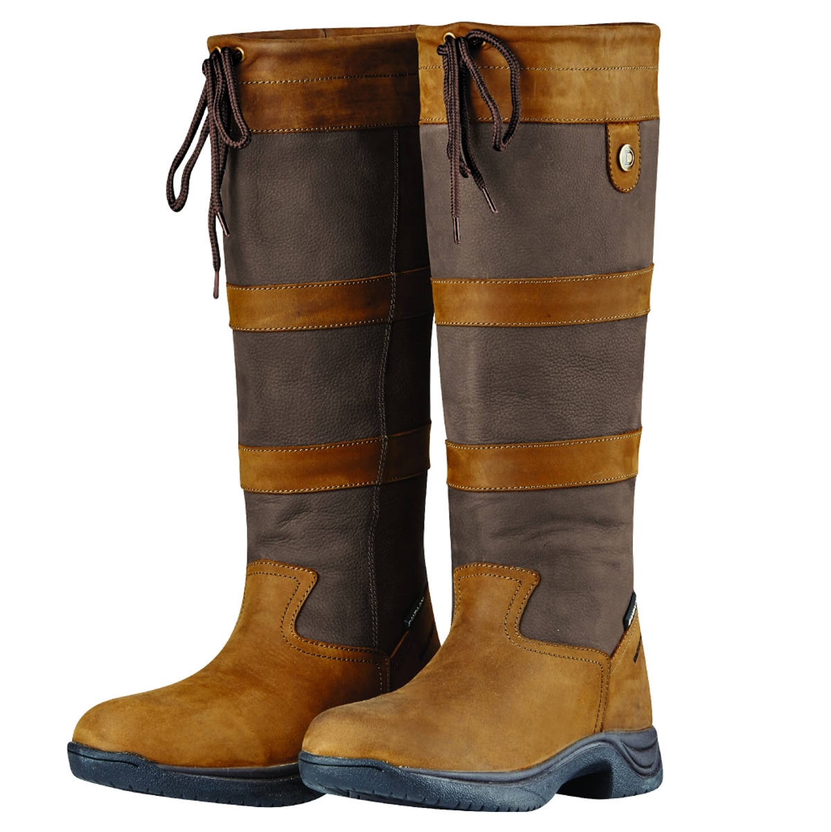 Ladies Country Waterproof Womens Boots Tall Long Riding Horse Boots Brown UK 