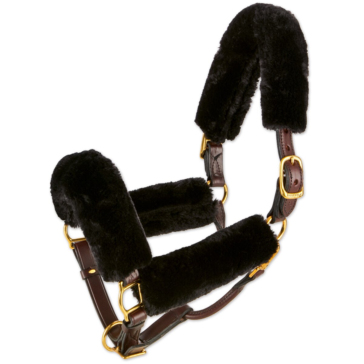 Tough 1 Fleece Halter Set For Horses | Soft Sheepskin-like Material