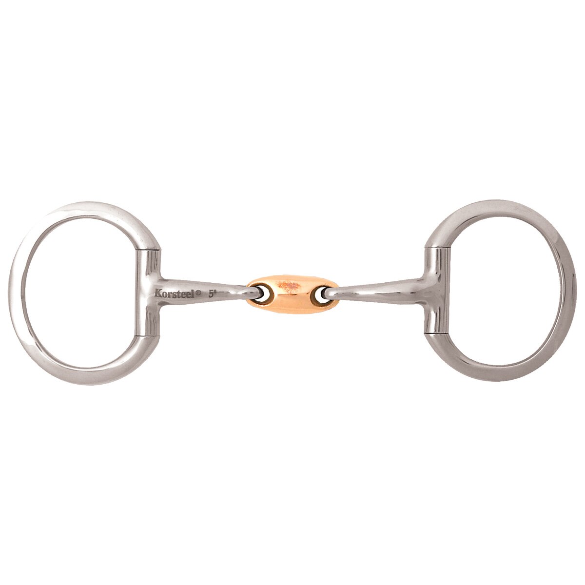 STAINLESS STEEL 4.75" STIRRUP AND EGGBUTT SNAFFLE BIT SET 4.5" TO 5.75" 