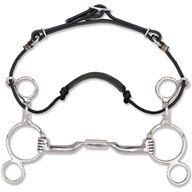 Myler 2-Ring Combination Bit - 4 3/4" Shank with Sweet Iron Low Port Comfort Snaffle MB 04