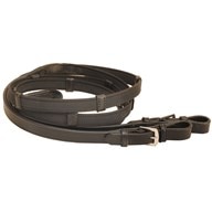 Tory Leather Rubber Web Reins