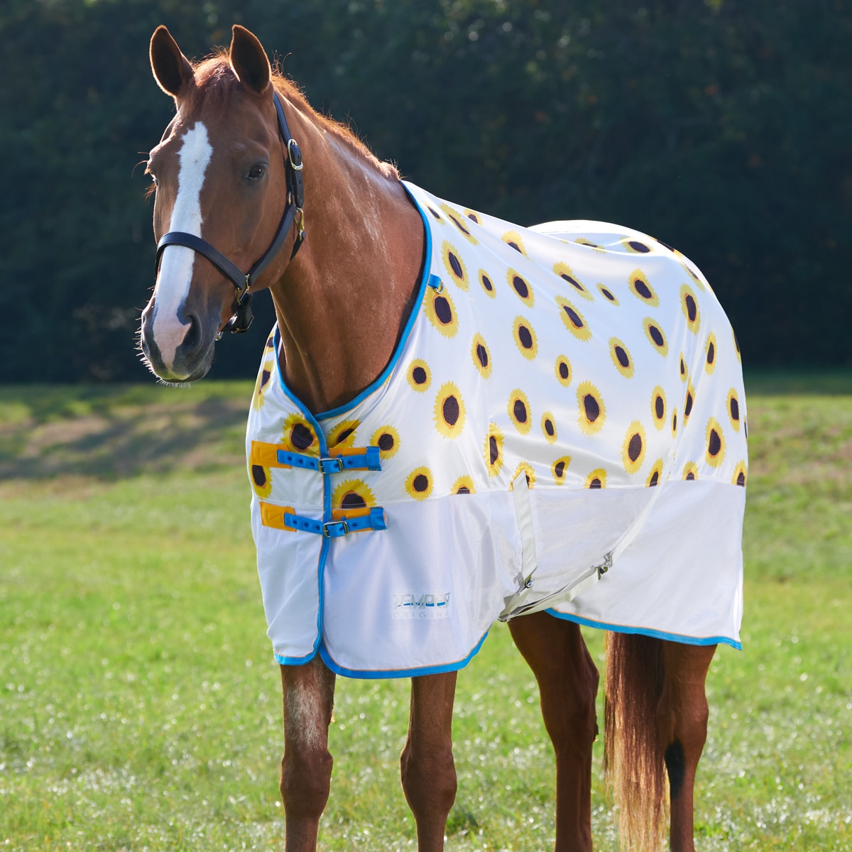 Tapis Combo Mouche Shires Tempest Pour Poney - Blanc, Léger, UV