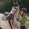SmartPak Classic Vibe Green Floral Ear Bonnet- Clearance! - Vibe Green Floral