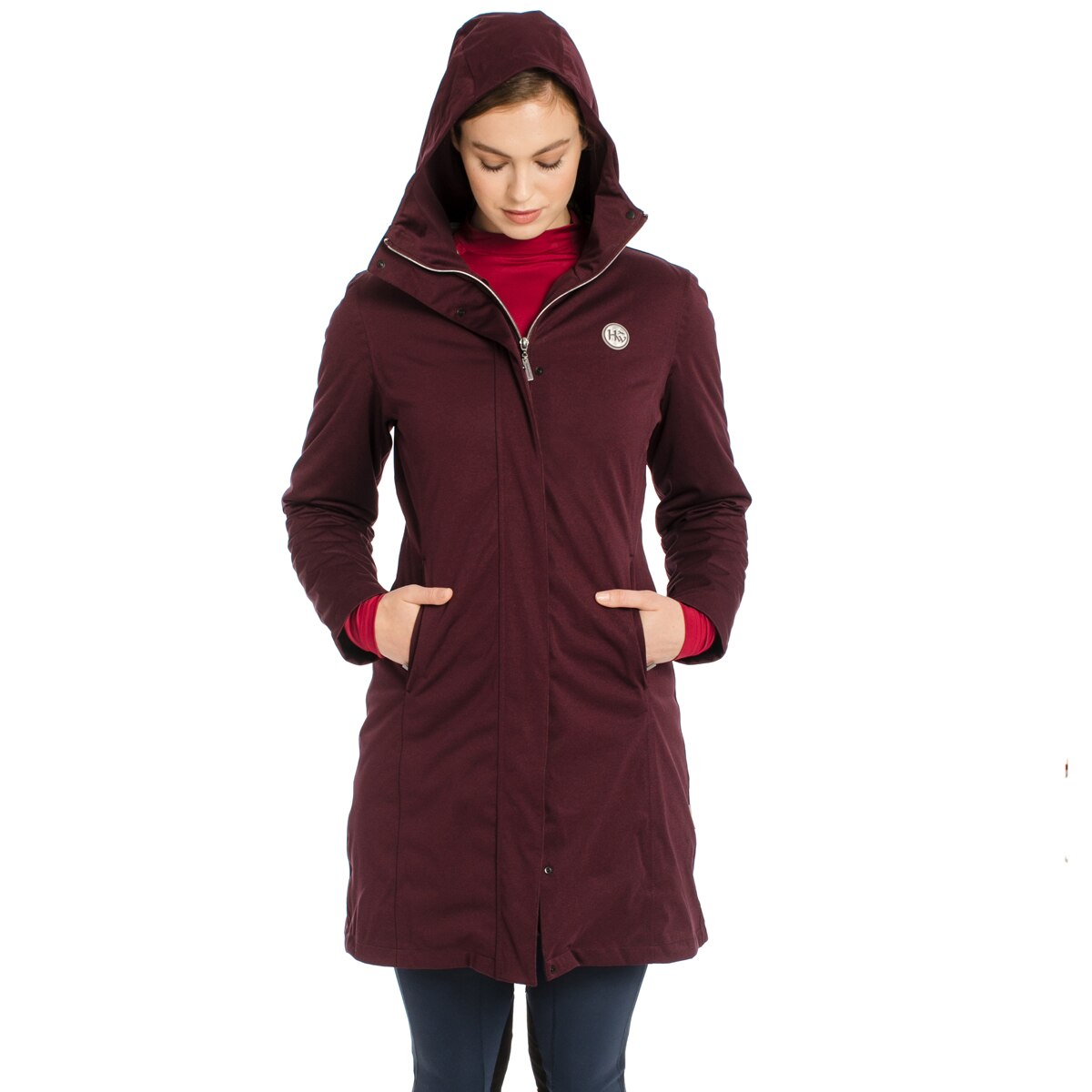 Horseware Ireland H2O Waterproof Parka with Removable Hood and Full Zip 