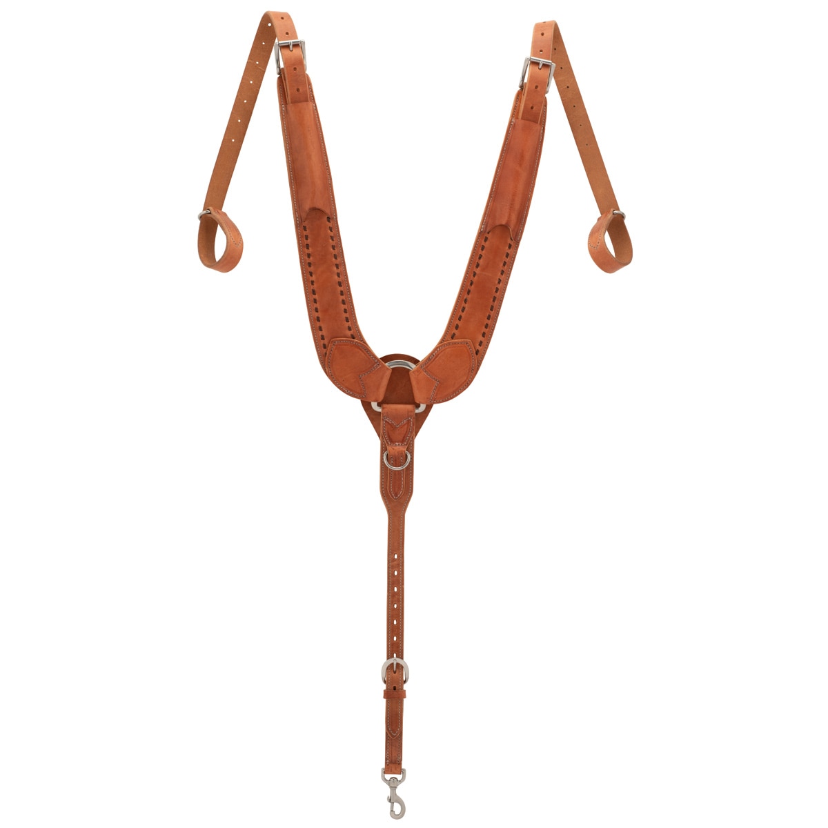 Weaver Leather Pulling Breast Collar Attaches to Swell of Saddle Russet 