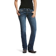 Ariat R.E.A.L Mid Rise Entwined Stackable Straight Leg Jean - Dresden