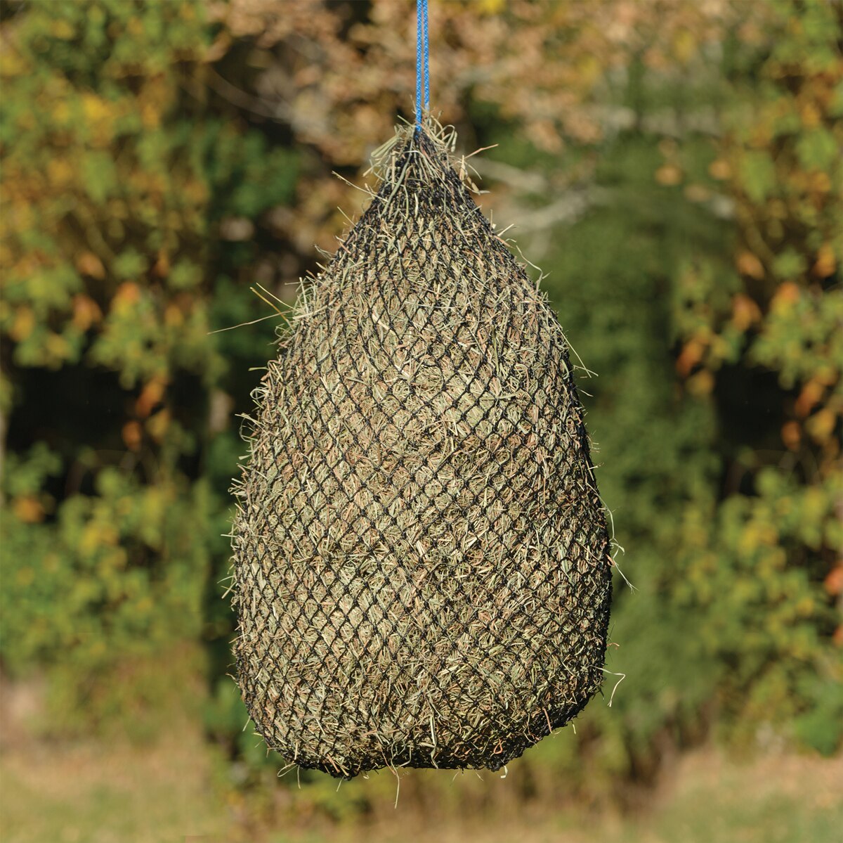 Equipride LARGE SLOW FEED HAY NET GREEDY FEEDER WITH 3 CM OPENING EXTRA SMALL HOLES BLACK