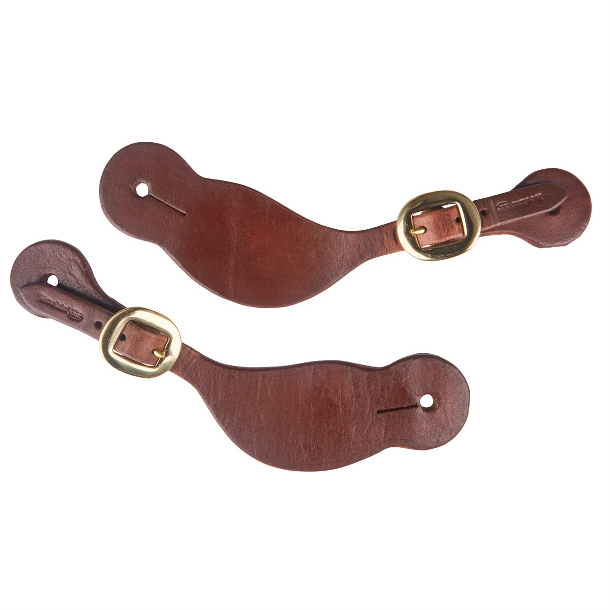 Western Leather Spur Straps with Zebra print Pair Adjustable