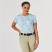 Piper SmartCore&trade; Short Sleeve Crew Neck Sun Shirt - Clearance! - Light Electric Blue Blooming Floral