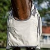 Rambo&reg; Optimo Supreme Summer Turnout Sheet Plus - Navy Check/Thunderstorm Grey & Silver