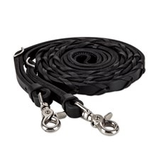 Limited Edition SmartPak Black 10' Laced Trail Reins