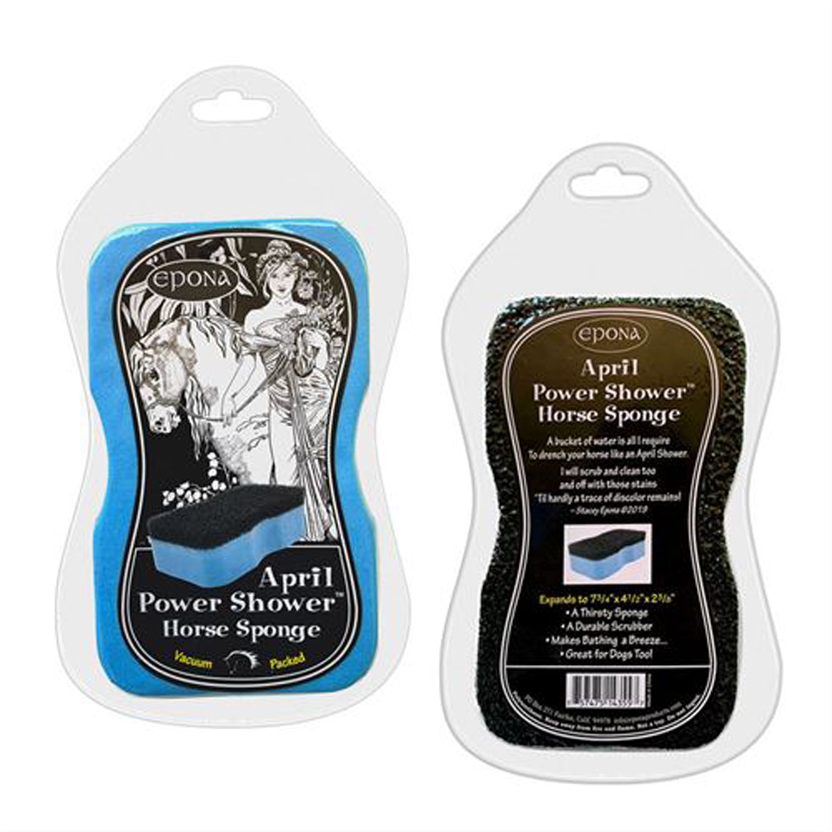 Tigers Tongue Vacuum Sealed Expandable Horse/pony/mini Black Grooming Sponge 