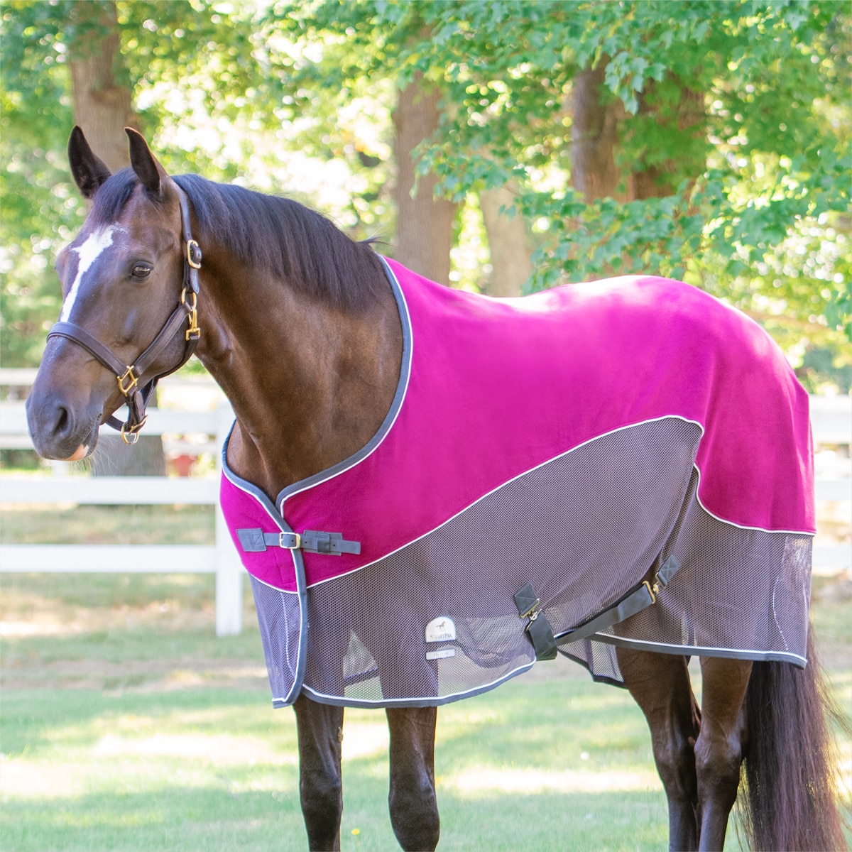 Stable Fleece Rug Horse Breathable Cool Moisture Wicking Anti-Sweat Normal Neck 