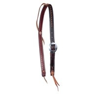 Wildfire Saddlery Leather Cowboy Knot Slip Ear Headstall - Chocolate