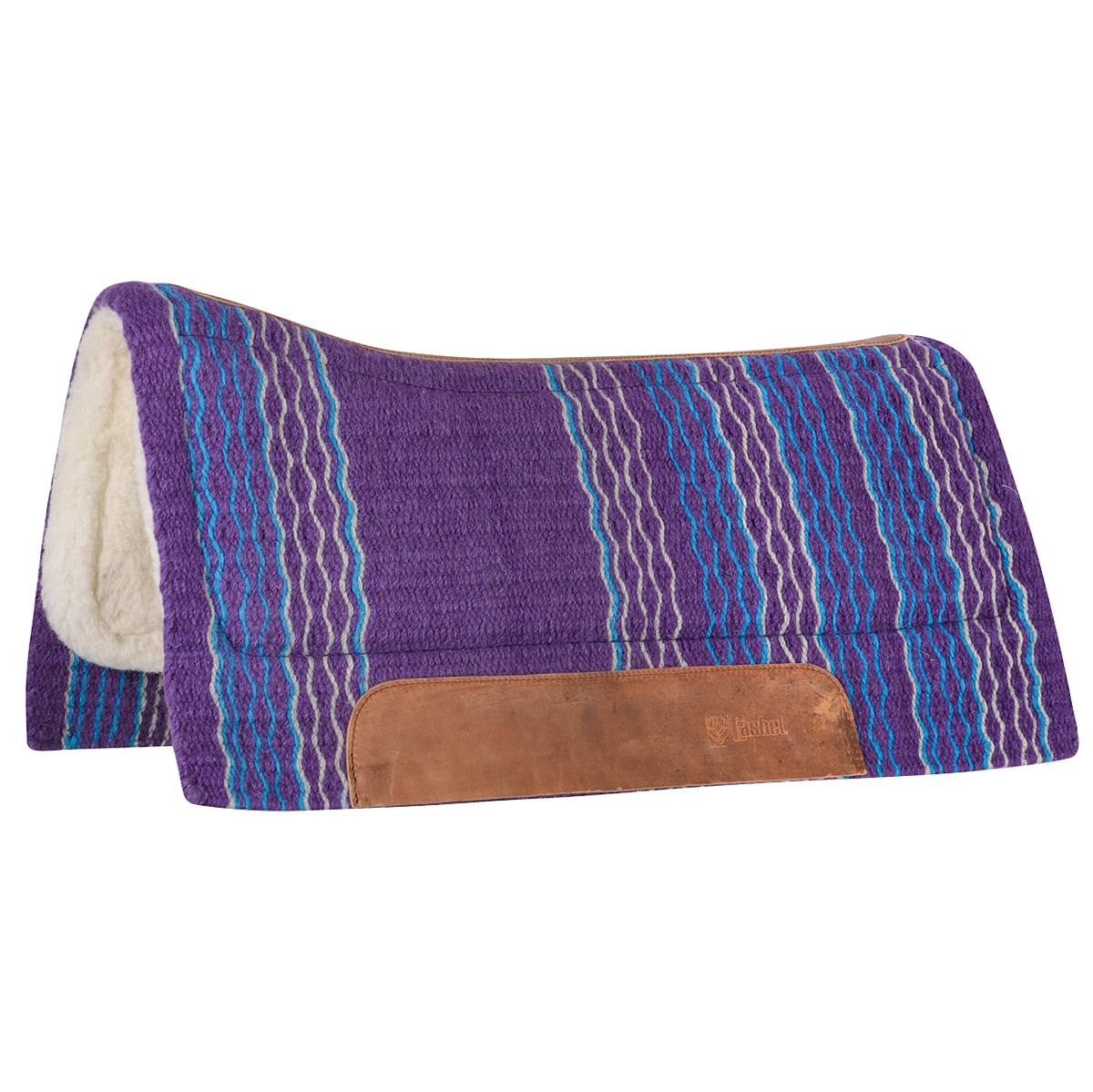 CHALLENGER Horse Western Saddle Pad 28x30 - Purple Faux Fur Padded Contoured Riding Pad