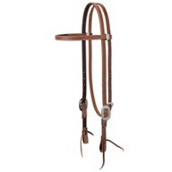 Synergy&trade; By Weaver Latigo Leather Lined Headstall with Floral Designer Hardware