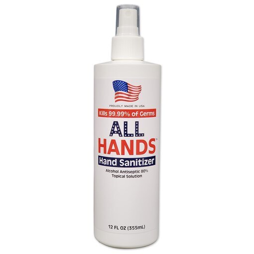 ALL HANDS&trade; Hand Sanitizer - 80% Ethyl Alcoho