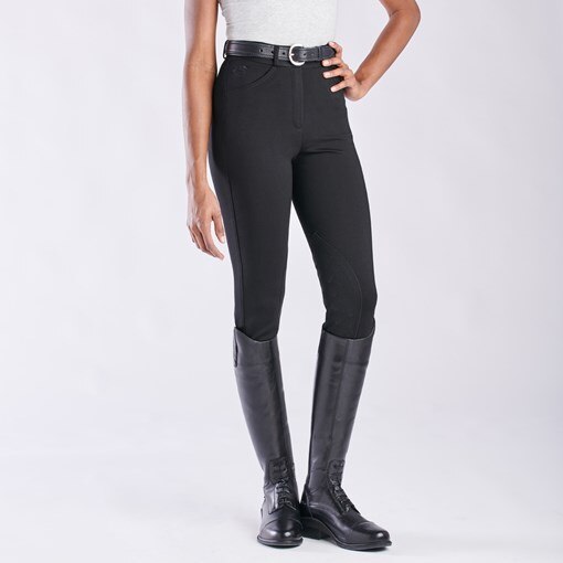 Piper Knit High-Rise Breeches by SmartPak - Knee Patch