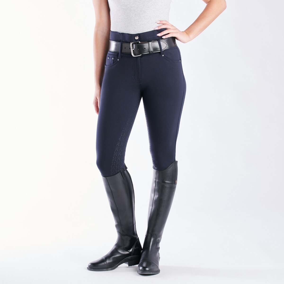 High Waist with 2 Front and 2 Back Pockets Stretchable HORZE Women's Tara Full Seat Silicone Grip Breeches 