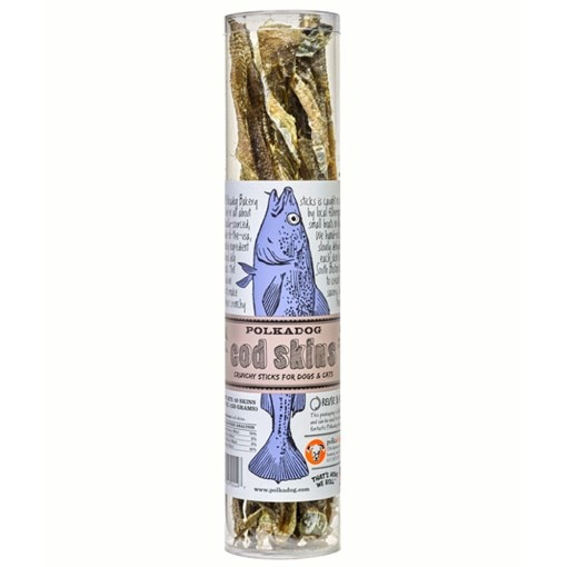 PolkaDog Cod Skin Jerky Treats for Dogs & Cats