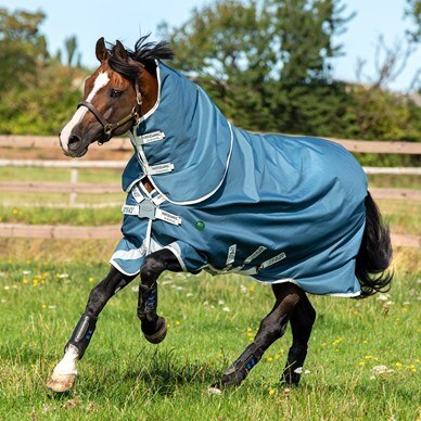 Coperta Anti-Mosche Horseware Amigo AmEco &ndash; Argento/Alzavola &ndash; Leggera E Traspirante