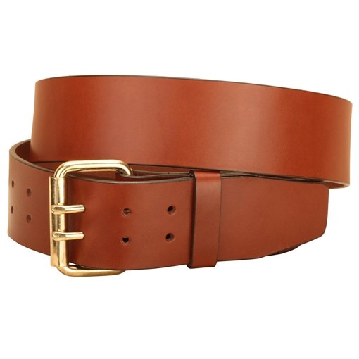 Tory Leather 2" Wide Double Tongue Belt