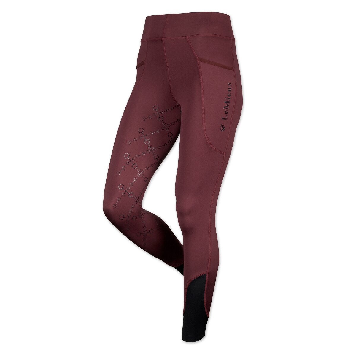 Horze Leah Women's Silicone Full Seat Riding Tights with Phone Pocket 
