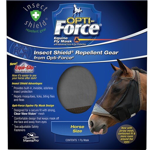 Opti-Force Equine Fly Mask w/ Insect Shield