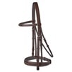 Harwich&reg; Square Raised Hunter Bridle - Walnut w/ White Fancy Stitching