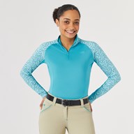 Piper SmartCore&trade; Block Print Long Sleeve ¼ Zip Sun Shirt
