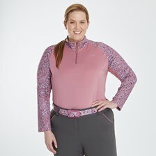 Piper SmartCore™ Block Print Long Sleeve ¼ Zip Sun Shirt - Clearance!