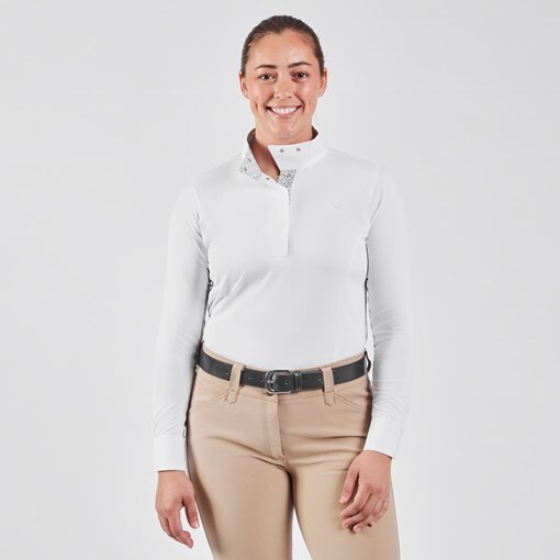 Piper Printed Mesh Long Sleeve Show Shirt 