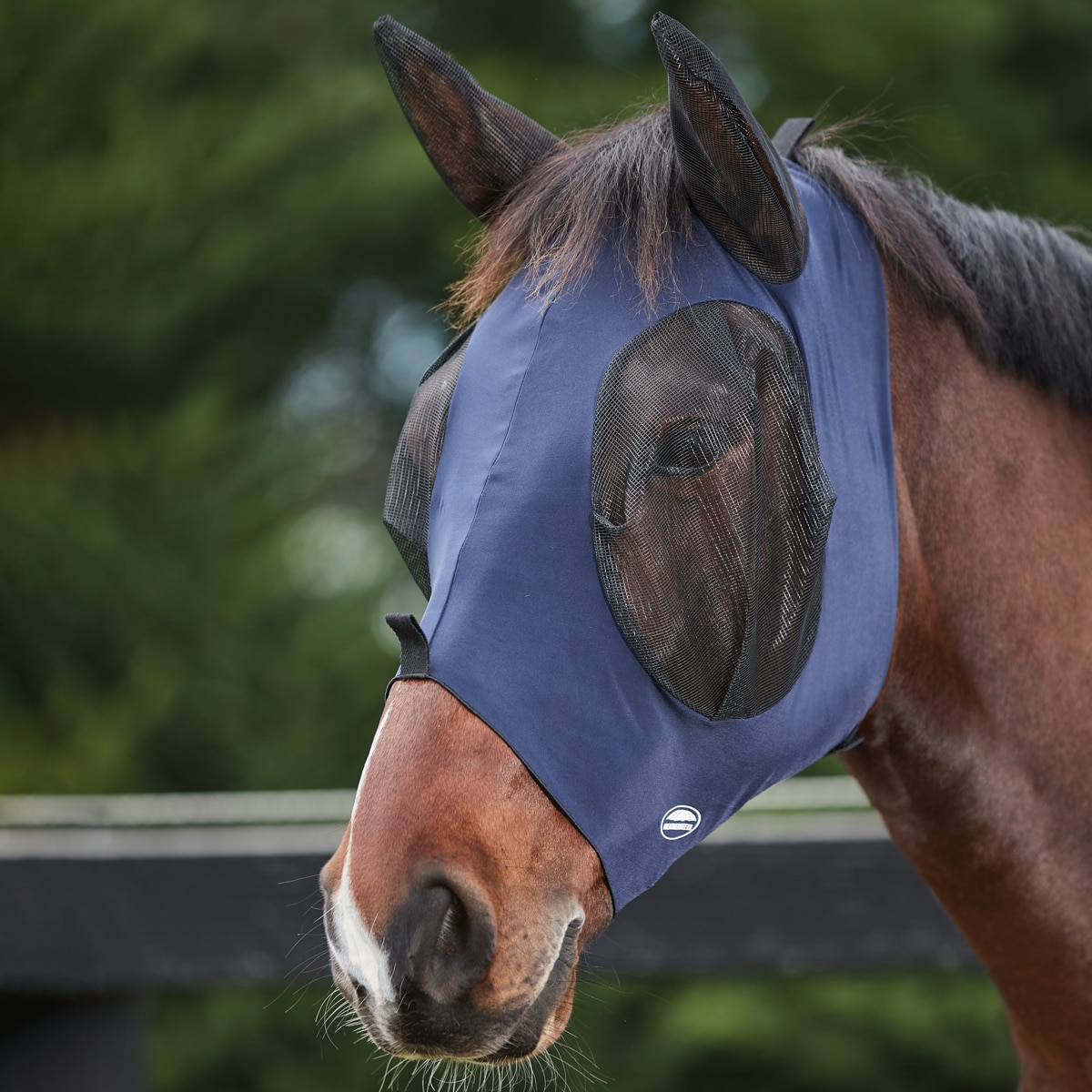 Weatherbeeta Stretch Eye Saver With Ears Horse Healthcare Fly Mask Navy/black 