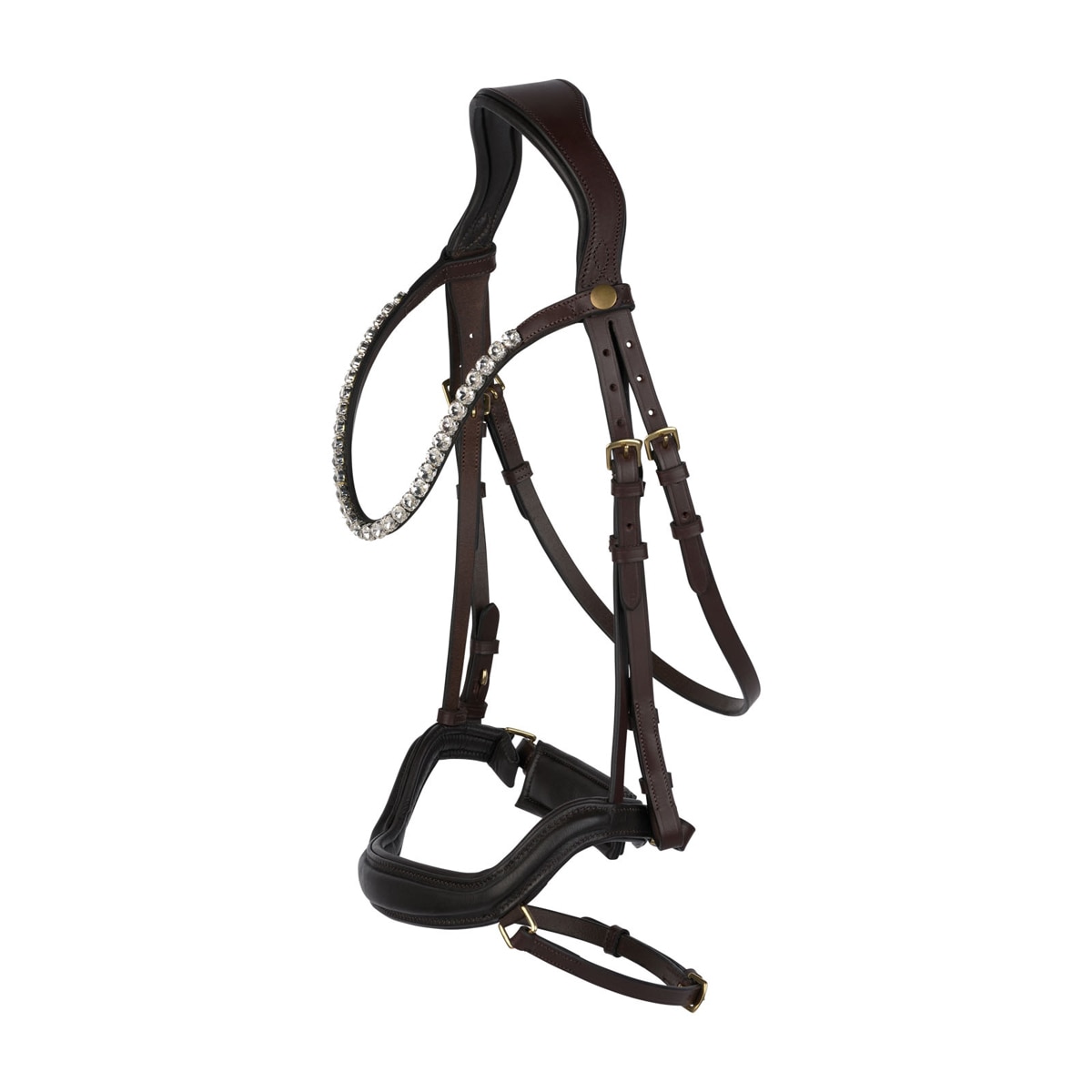 Pony Cob Full bridle leather anatomical pressure relief comfort padded & reins