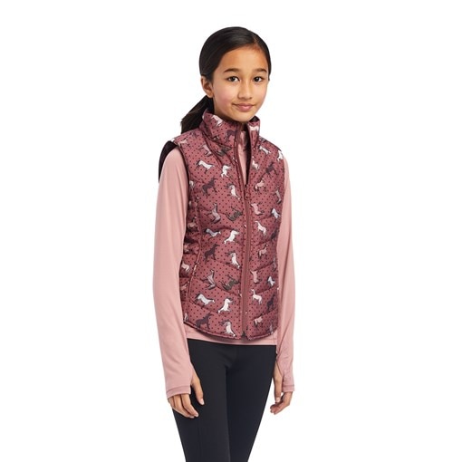 Ariat Girls Bella Reversible Insulated Vest-Clear