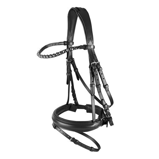 Horze Ergonomic Snaffle Bridle with Curved Crystal