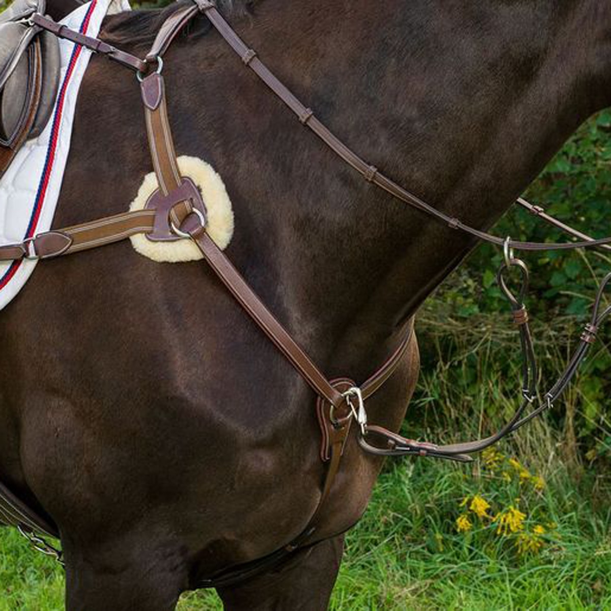 Breastplate Detachable Martingale Horse Comfort Quality Elastic Training Reins 