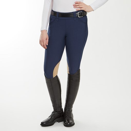 Piper Tan Patch II Low-Rise Side Zip Breeches by S