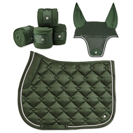 Dark Emerald Diamond Print Luxe Horse Gear Matchin