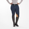 Piper Stretch Denim Curvy Fit Breeches by SmartPak- Knee Patch - Blue Denim
