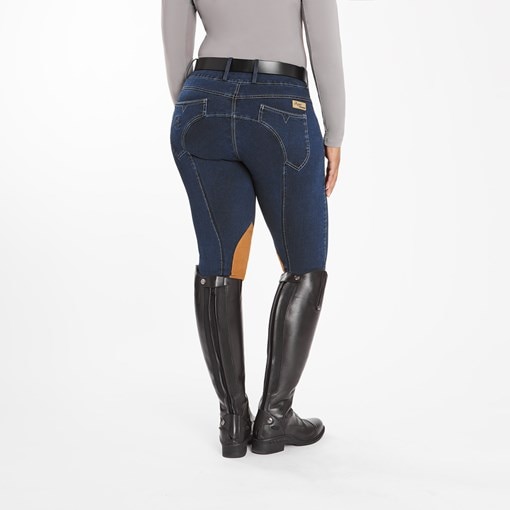 Piper Stretch Denim Breeches by SmartPak- Knee Patch