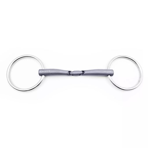 Fager Emil Double Jointed 14MM Loose Ring Snaffle