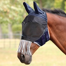 Shires Deluxe Fly Mask with Nose Fringe