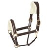 SmartPak Leather Halter w/Removable Fleece - Brown