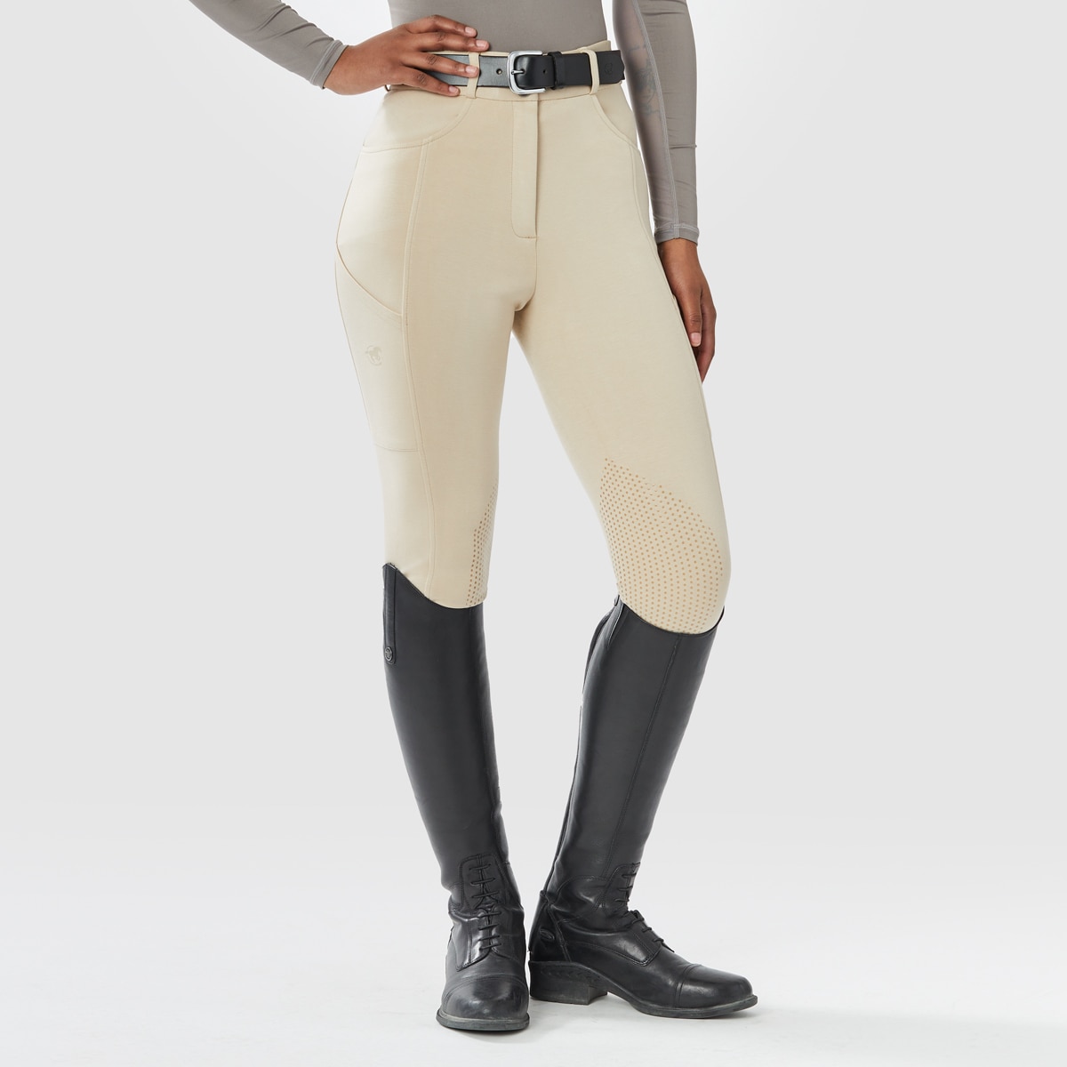 Culotte D'équitation SmartPak Piper - Femme Taille 26L - Gris, Patchs Genou - Occasion