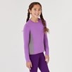 Piper Kids SmartCore&trade; Long Sleeve Colorblock Sun Shirt by SmartPak - Power Purple w/ Warm Grey
