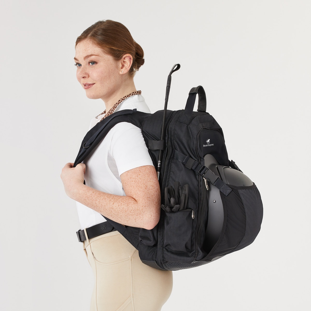 NWOT PORT & CO. Equestrian SFHJA Backpack Black Blue Equit main image 4