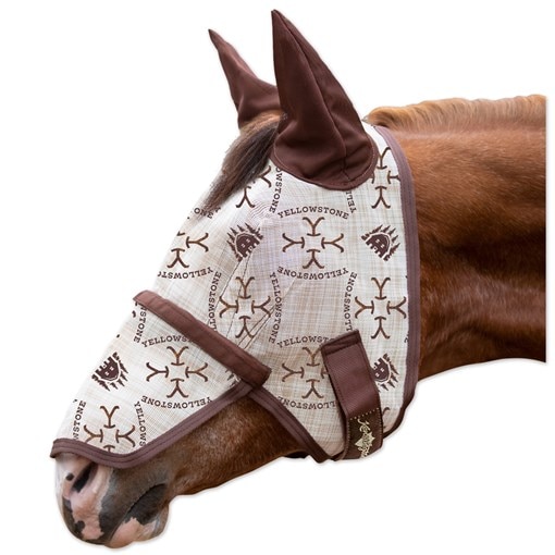 Kensington Fly Mask w/ Ears & Nose- YellowStone Ed