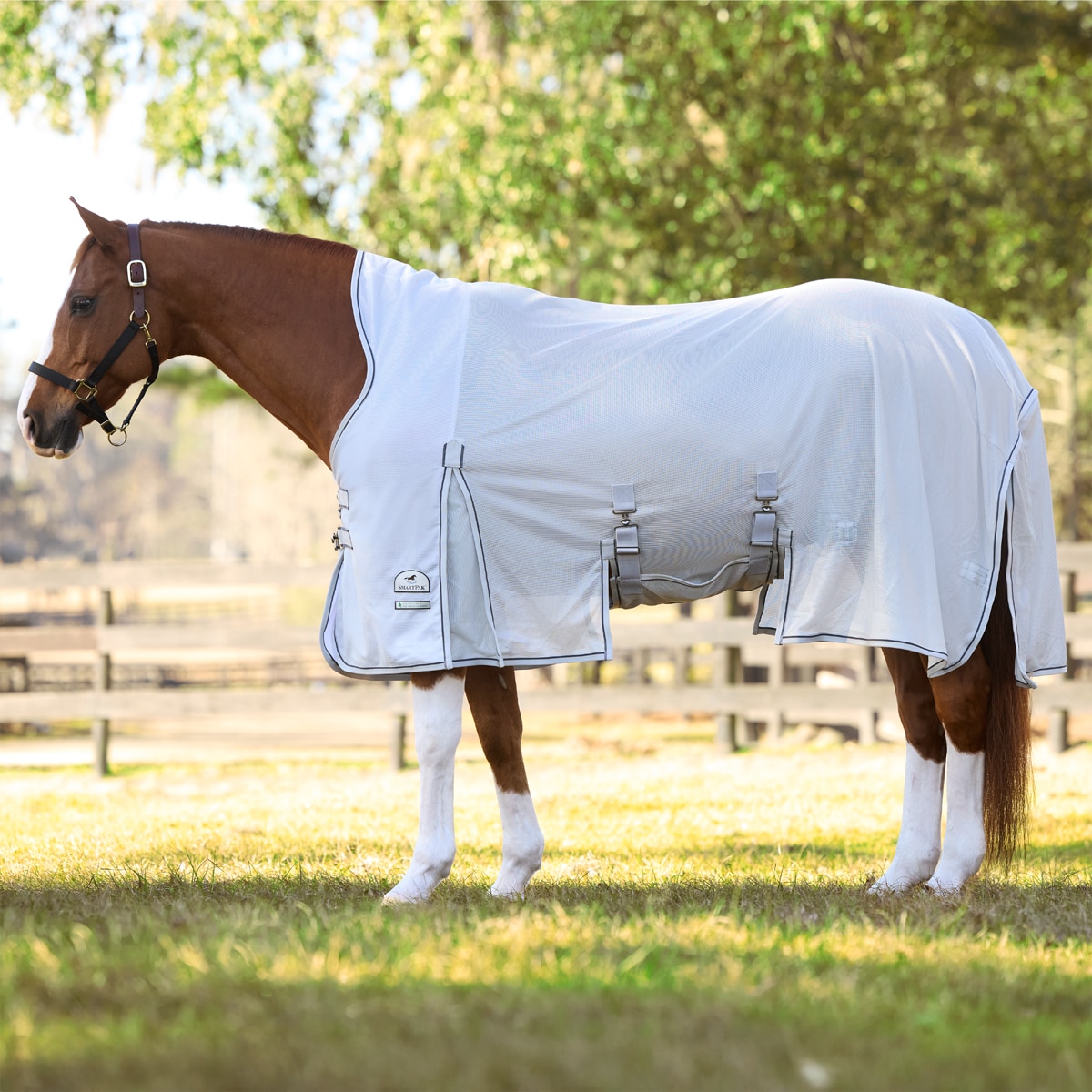 Couverture Anti-mouches été Smartpak Classic 81 Pouces Argent Pour Cheval