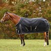 SmartPak Deluxe SportTech Turnout Blanket - Black w/ Grey Trim & White Piping
